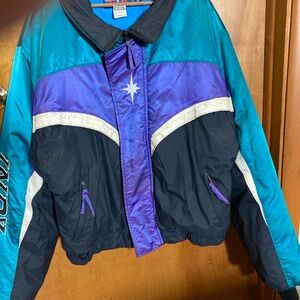 Teal and Purple Men's Ski Jacket